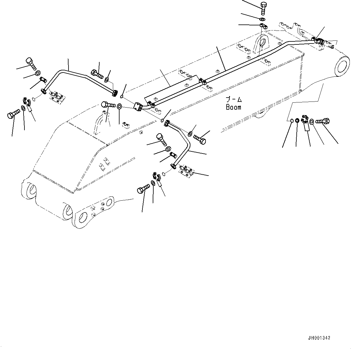 Bracket(Boom,Bucket Cylinder Bottom Piping,Loading Shovel) (208-72-56590) KOMATSU