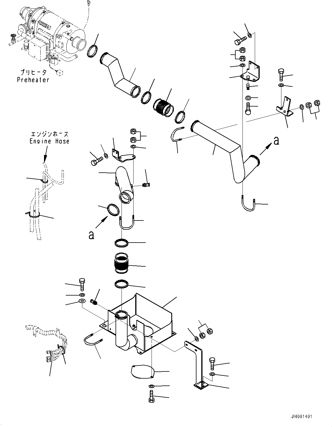 Hose(Proportional Pressure Control (PPC) Valve Piping) (208-62-72270) KOMATSU