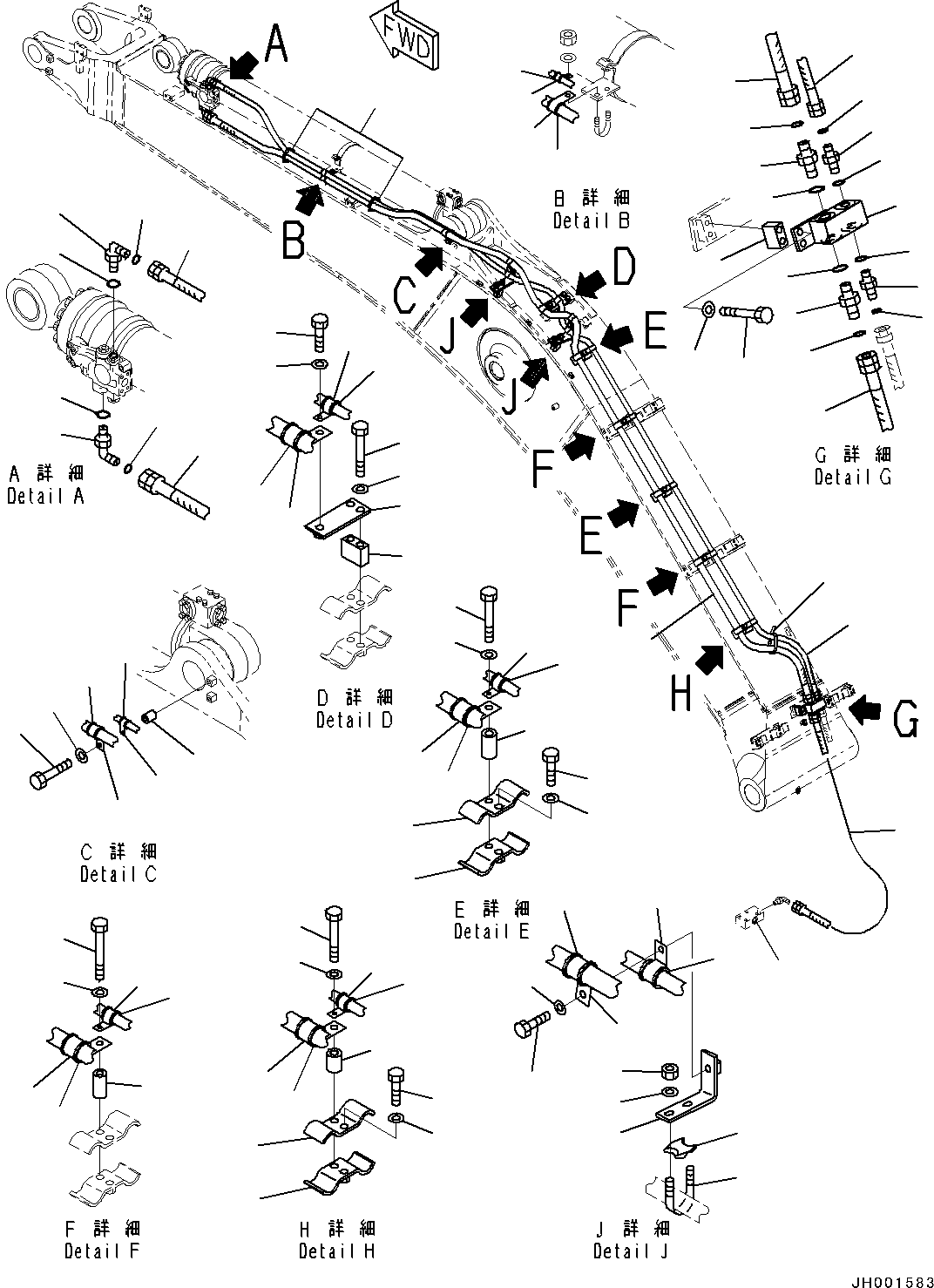 Шланг с торцевым уплотнением 02762-00560 KOMATSU