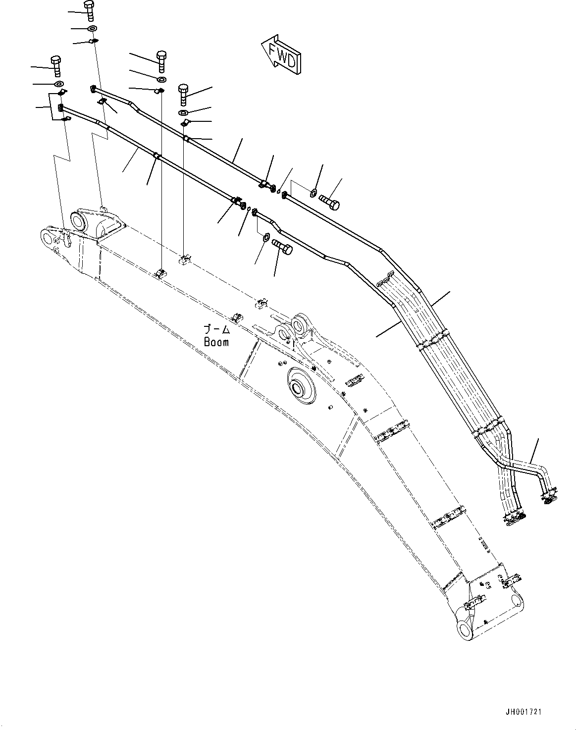 Tube(Boom,Arm Cylinder Piping,6670mm) (208-62-76630) KOMATSU