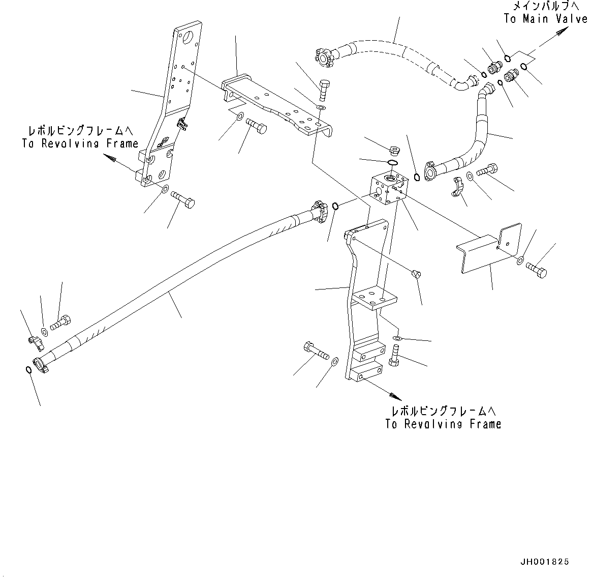 Hose(Attachment Piping,Main Piping, R.H.) (21K-62-71641) KOMATSU