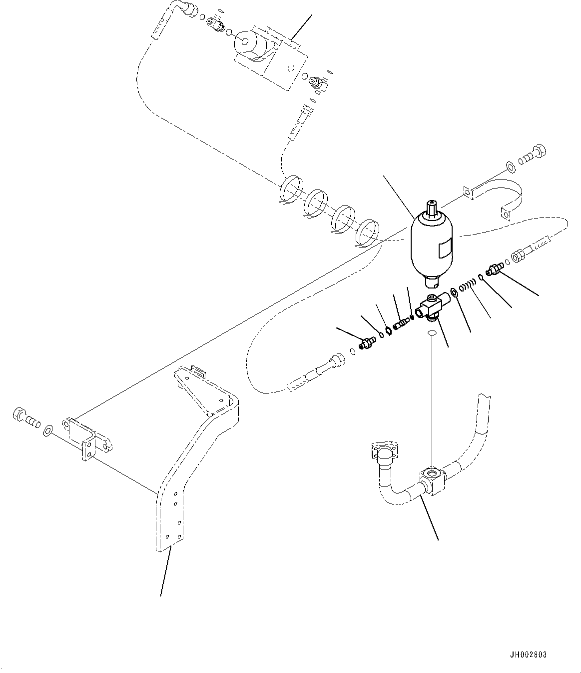 Tube(Actuator Piping,Main Piping, L.H.,Reduce Back Pressure 1-Attachment, KAL) (207-62-76480) KOMATSU