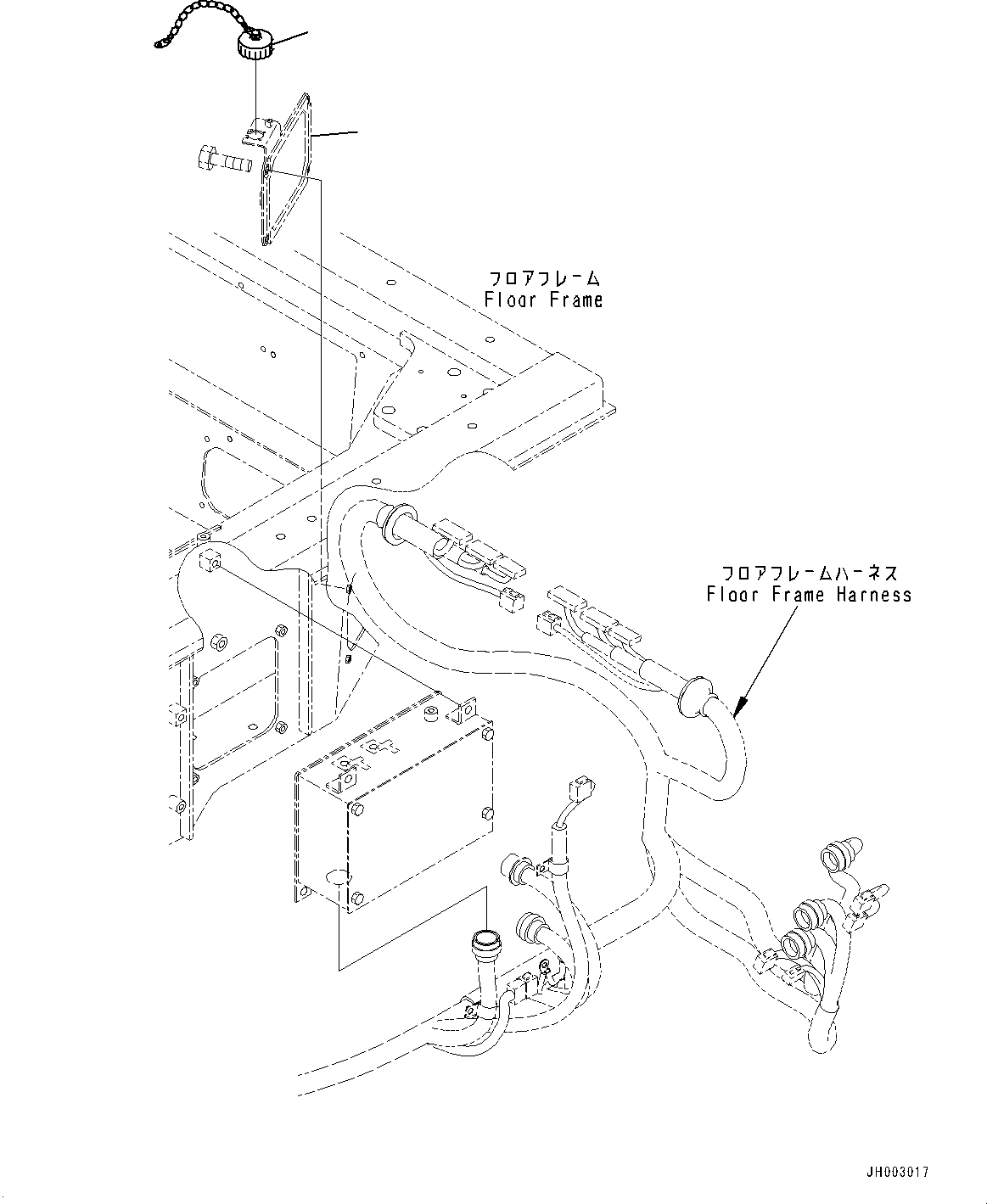 Cover(Floor Frame,Armrest) (195-54-73431) KOMATSU