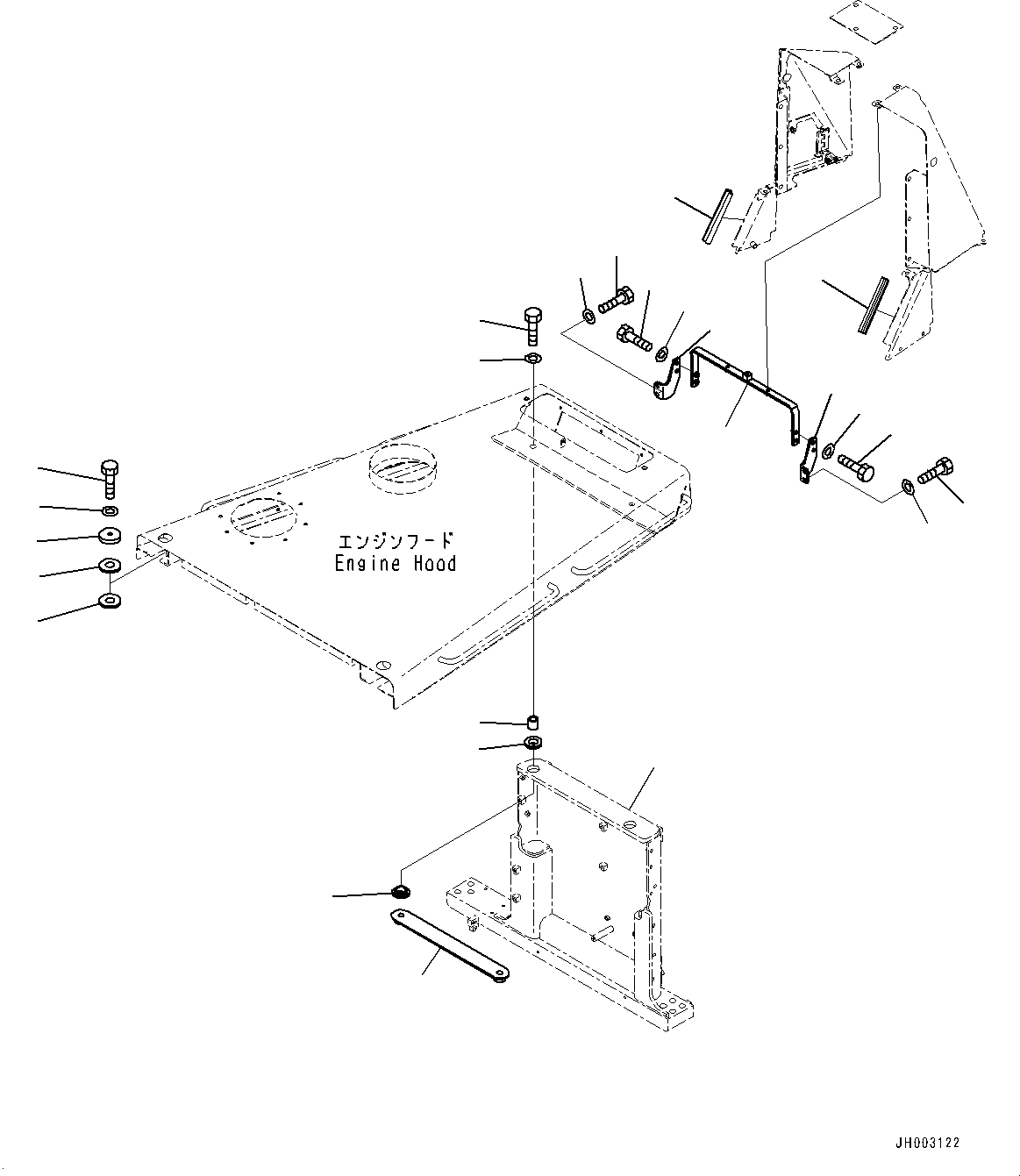 Bracket(Fender,Reservoir Tank) (195-54-85132) KOMATSU