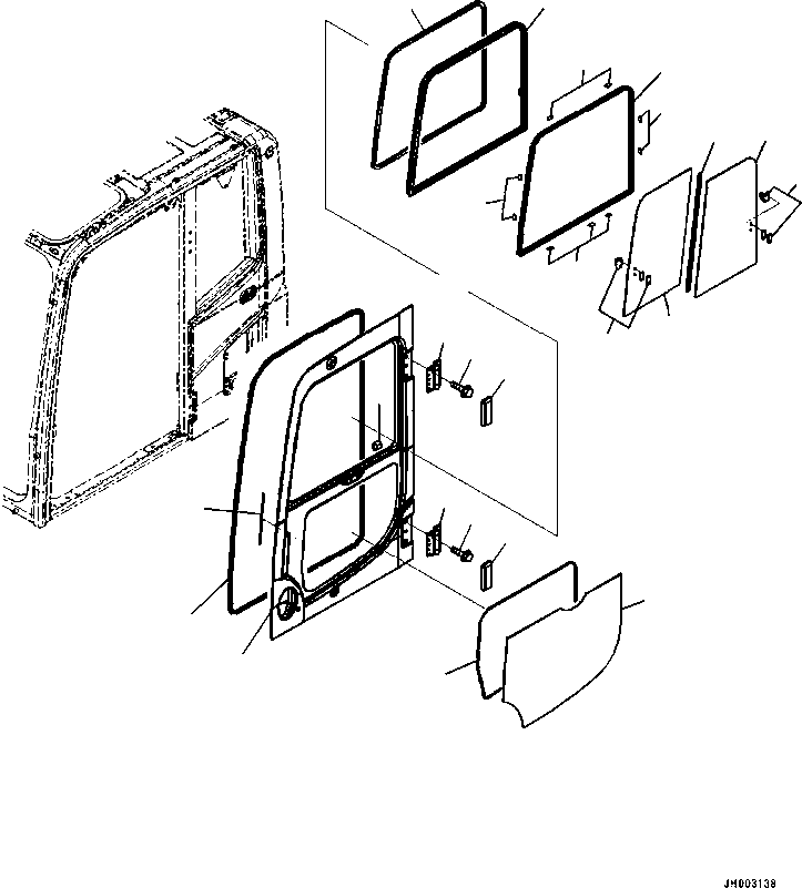 Door Ass'y, (Vandalism Protection) (20Y-53-00941) KOMATSU