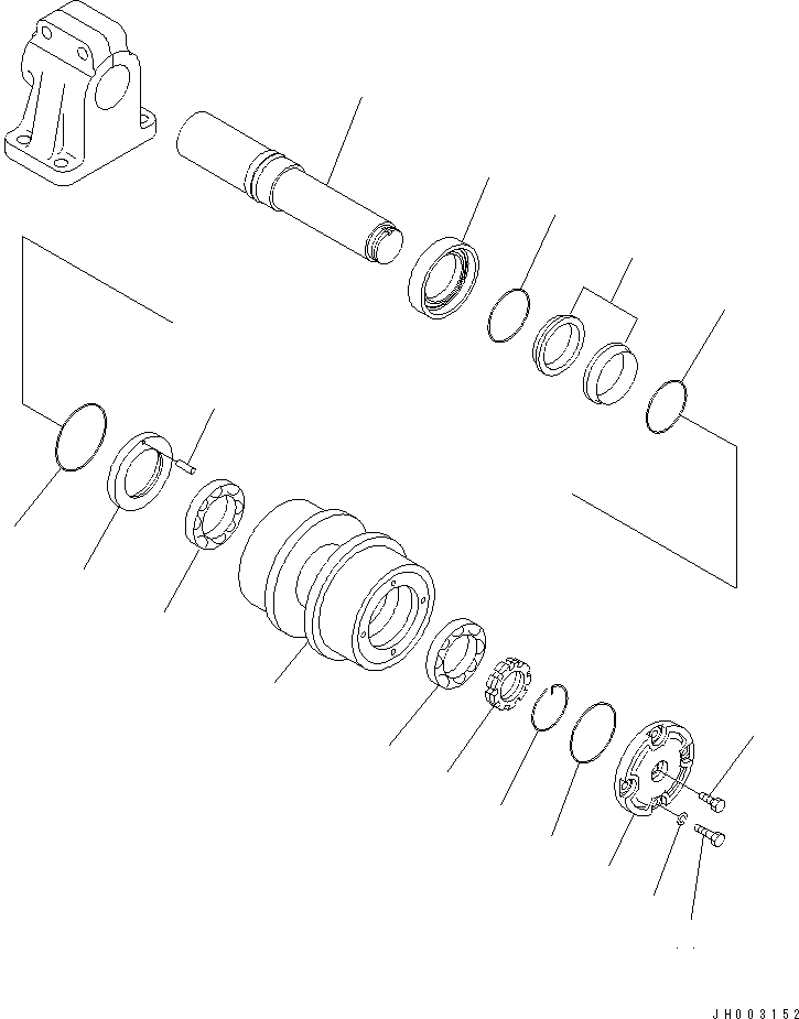 Carrier Roller Assembly 195-30-02440 KOMATSU