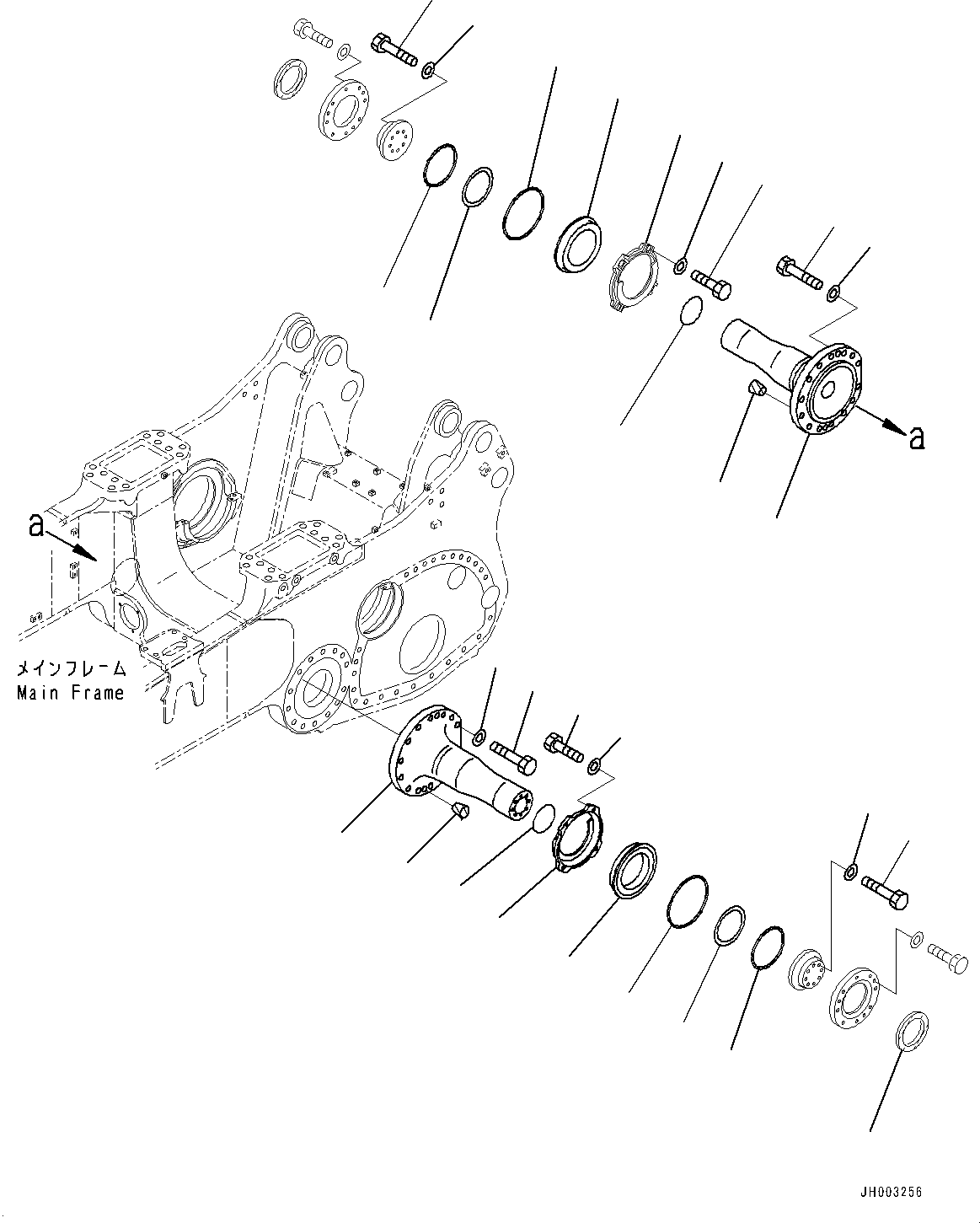 Seal(Track Frame,Pivot, L.H.,With Track Roller Guard,For Dual Tilt Dozer,Cold Area Specification, China and Mongolia) (195-50-22181) KOMATSU