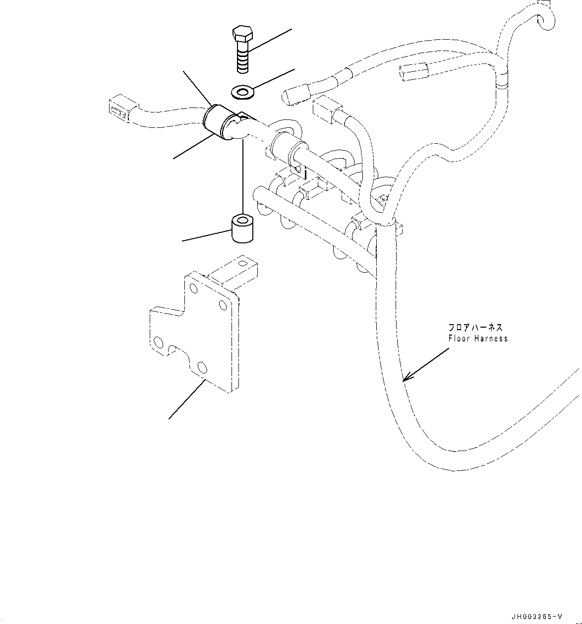 Bracket(Proportional Pressure Control (PPC) Piping,Solenoid Valve) (195-61-62111) KOMATSU
