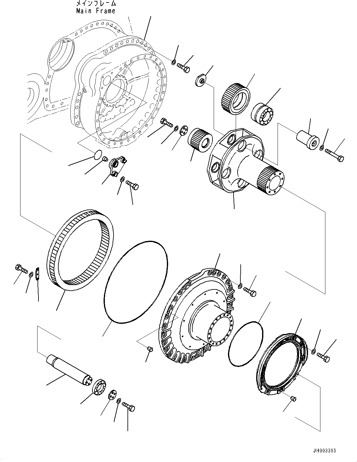 Бортовой редуктор в сборе 195-27-00860 KOMATSU