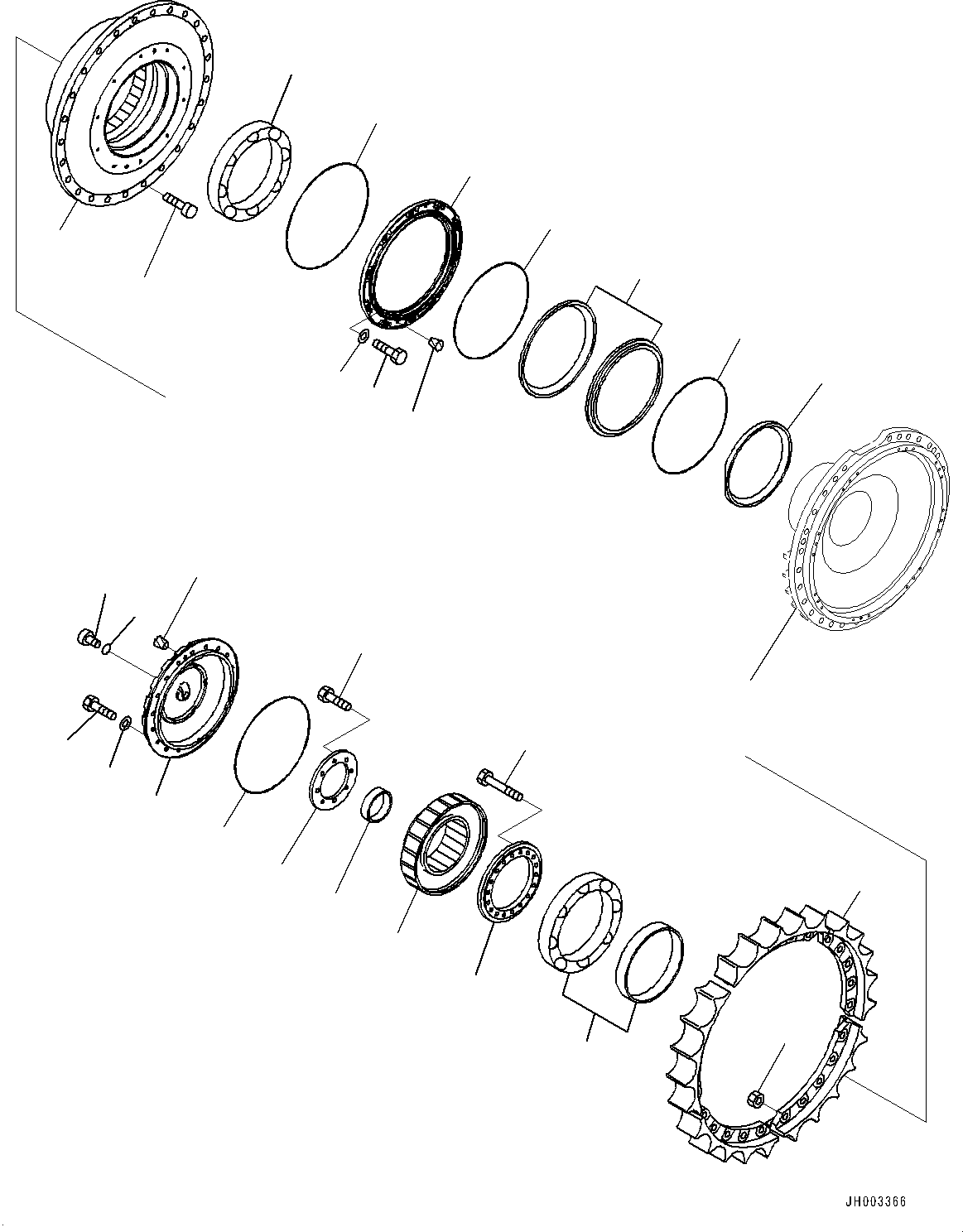 бортовой редуктор в сборе 195-27-00931 KOMATSU