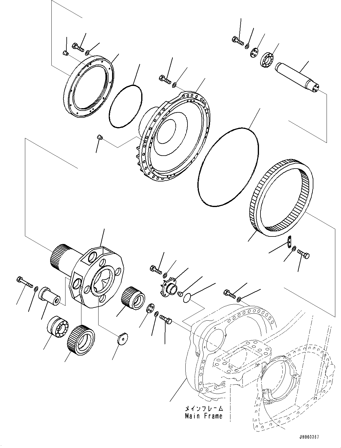 Бортовой редуктор в сборе 195-27-00972 KOMATSU