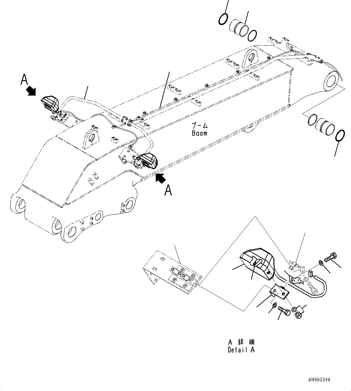 Wiring Harness(Boom,Working Lamp Wiring Harness,Loading Shovel) (208-06-75210) KOMATSU