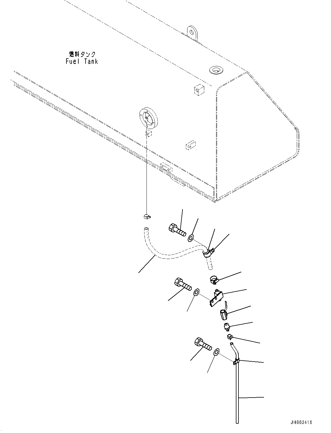 Hose(Fuel Tank,With Fuel Quick Charge System) (07260-21463) KOMATSU