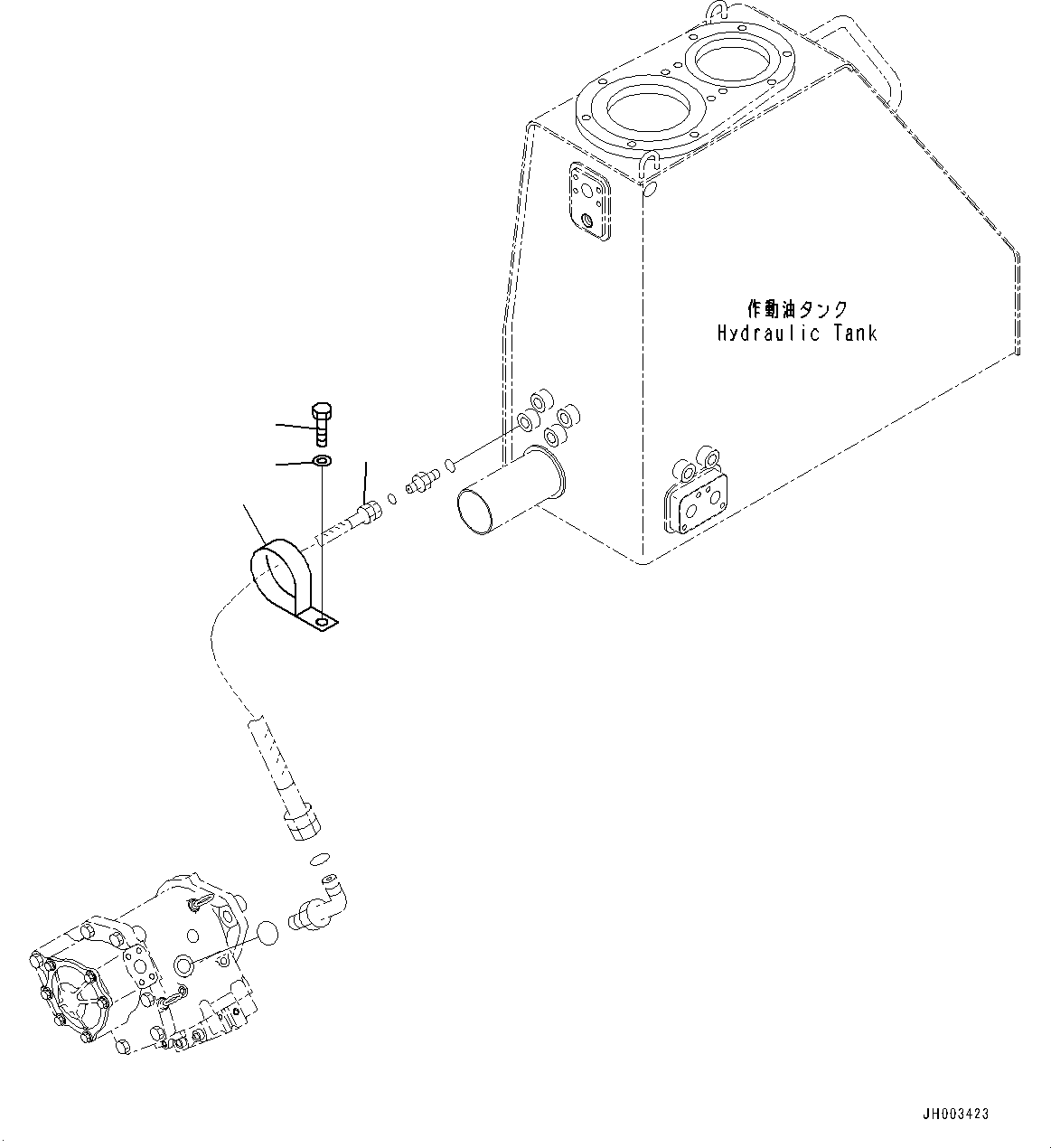 Hose(Hydraulic Pump Piping,Drain Piping) (17M-61-51231) KOMATSU