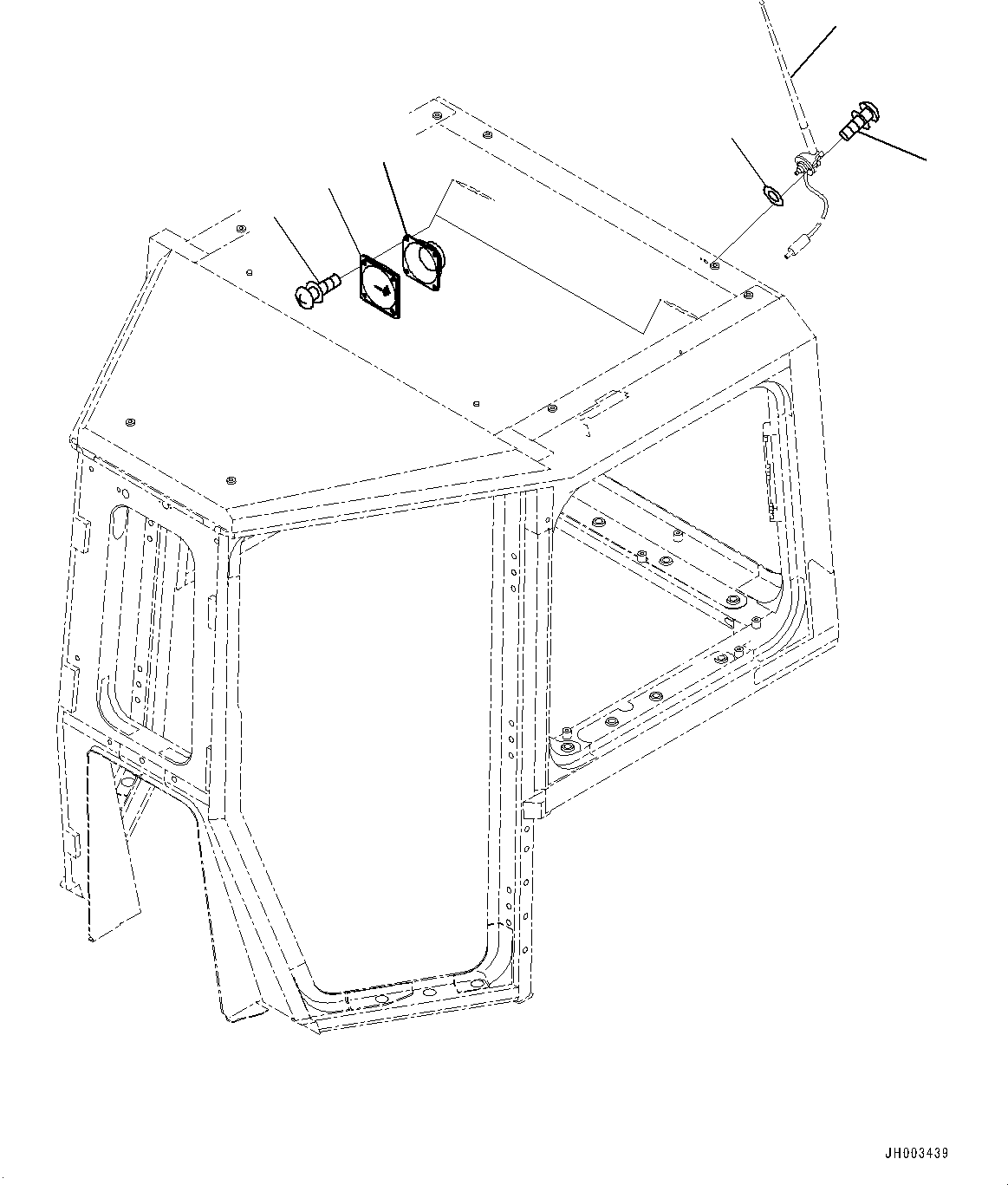 Rubber Element Assembly(Cab,Rubber Antenna) (EP72-540-901) KOMATSU