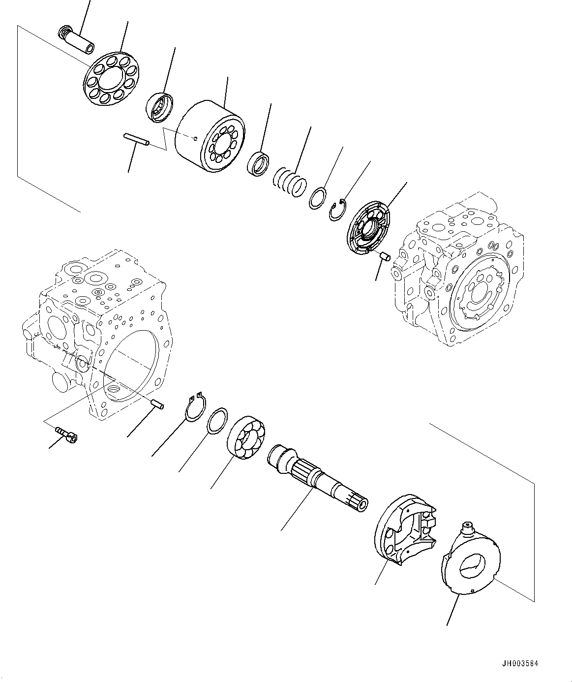Shaft, Rear (708-2L-32130) KOMATSU