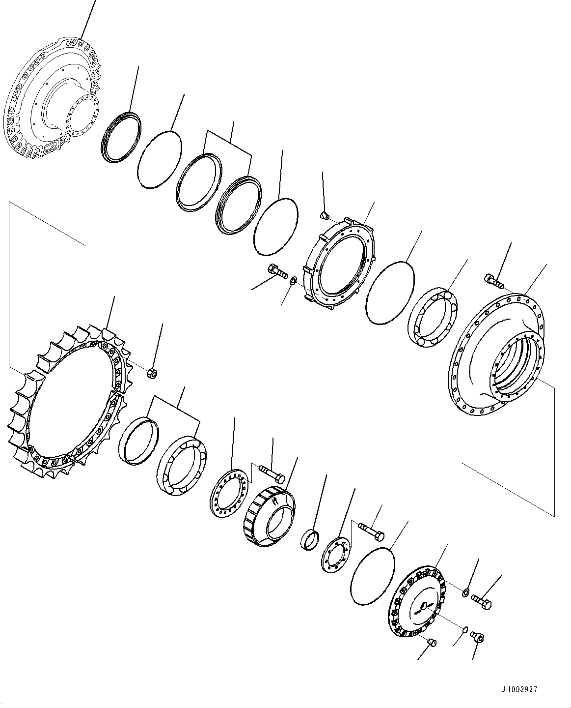 Бортовой редуктор в сборе 195-27-00960 KOMATSU
