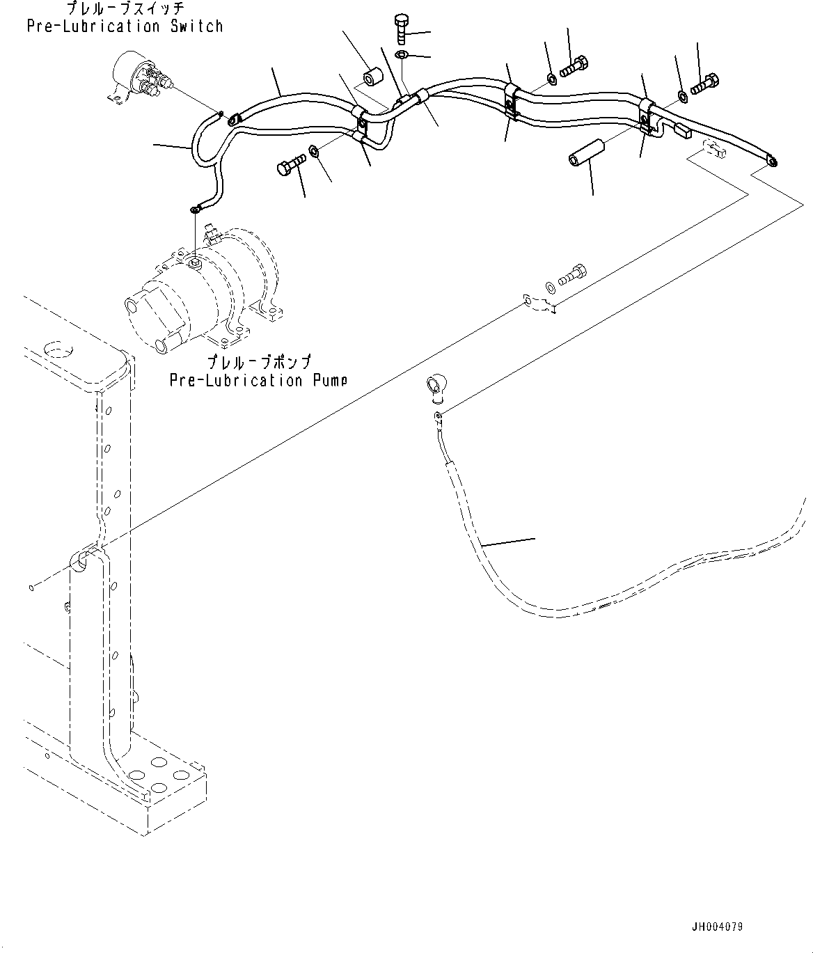 Wiring Harness(Fender,Wiring Harness, L.H.) (195-06-55260) KOMATSU