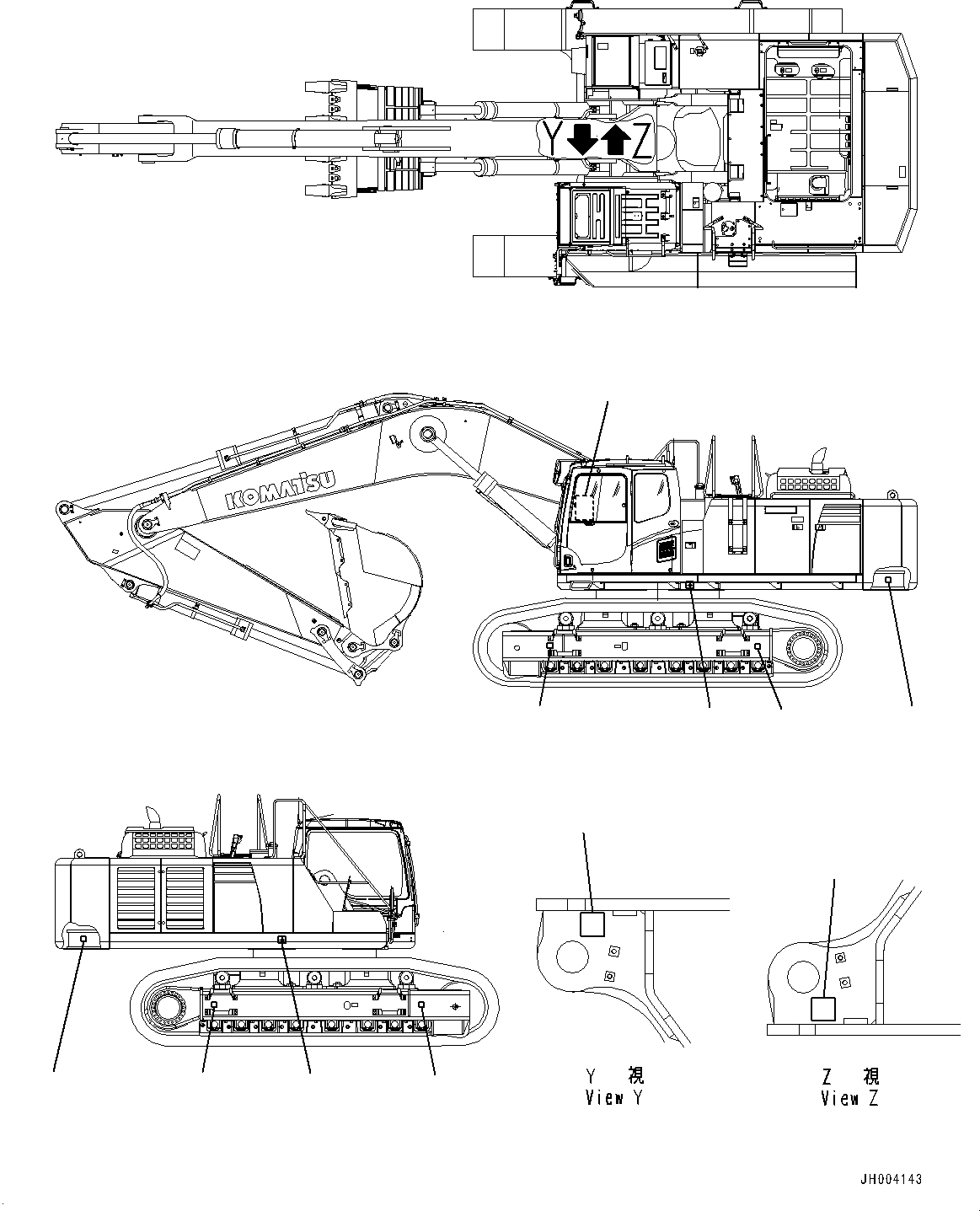 Предупреждающая табличка 21M-00-31310 KOMATSU