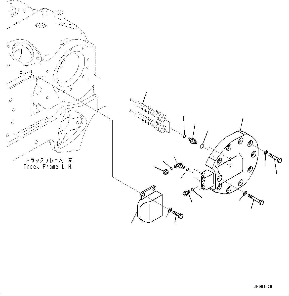 Hose(Blade Tilt Piping,Dual Tilt Dozer) (198-61-61541) KOMATSU