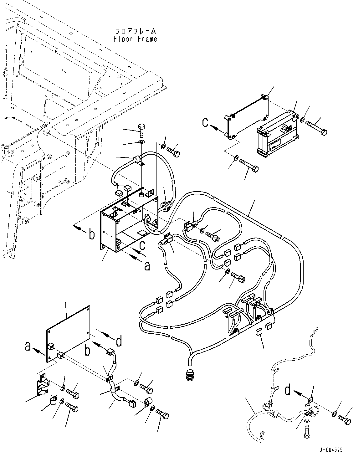 Wiring Harness(Floor Frame,Fuse Box and Relay) (195-06-56991) KOMATSU