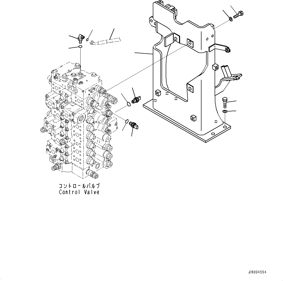 Hose Assembly(1-Additional Actuator Piping,Quick Coupler, KAL) (207-62-75460) KOMATSU
