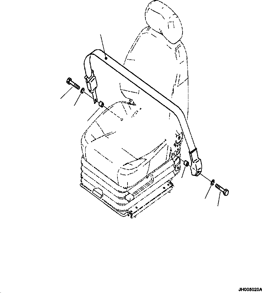 SEAT BELT ASSEMBLY 2A5-57-11101 KOMATSU
