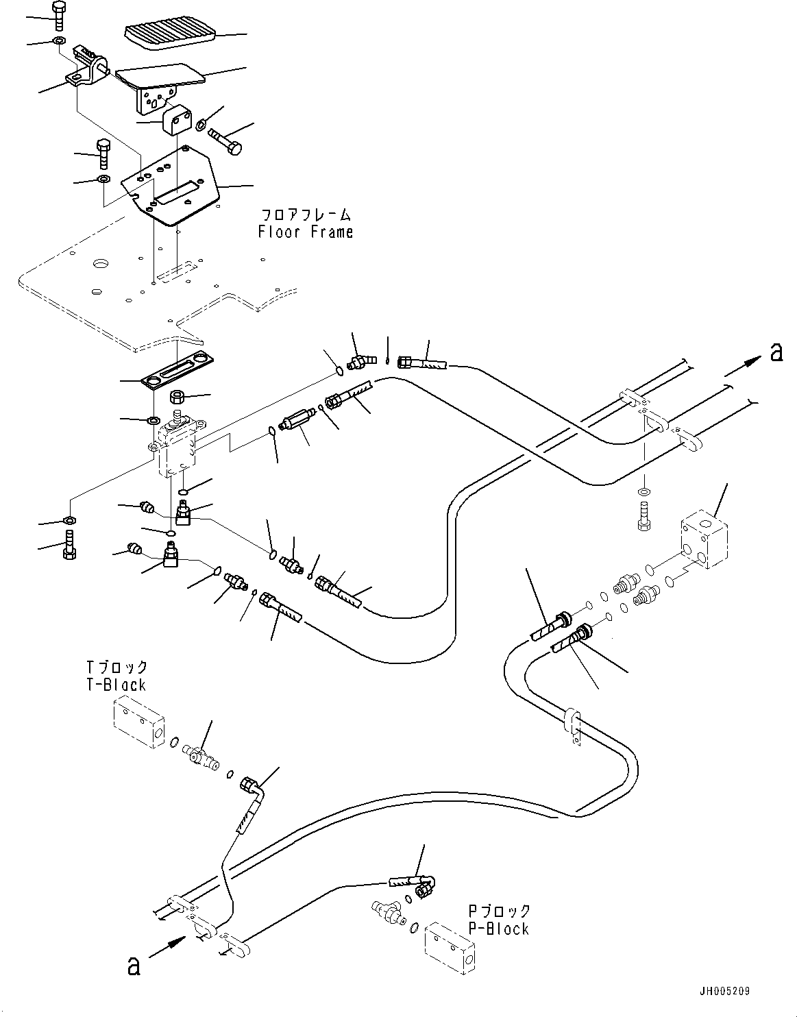 Block(Attachment Proportional Pressure Control (PPC) Piping,Inner Parts, Check Valve) (702-19-11210) KOMATSU