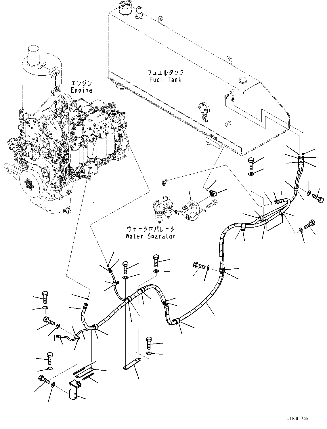 Шланг с торцевым уплотнением 02762-00352 KOMATSU
