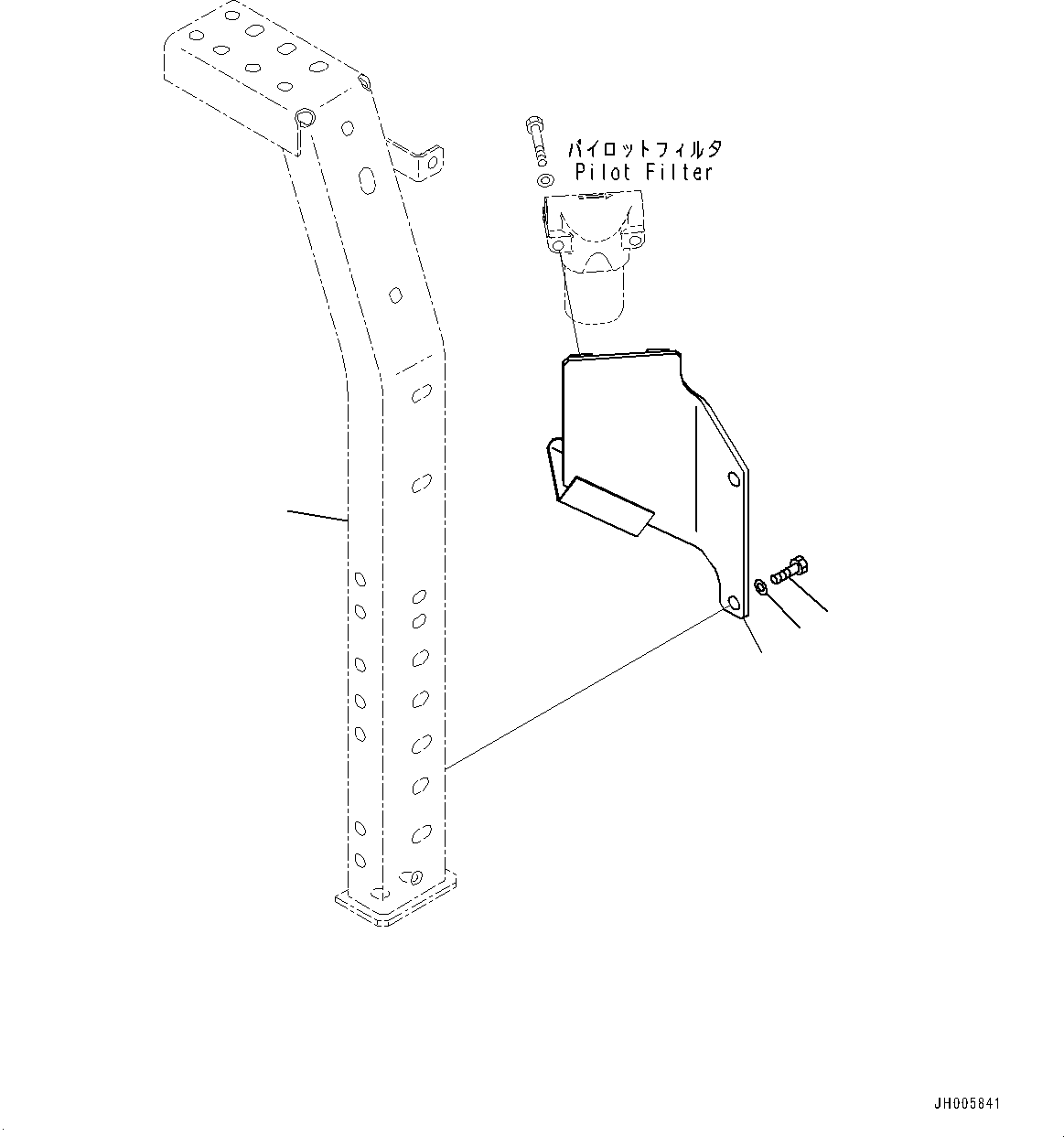 Frame(Side Cover L.H.) (207-54-42821) KOMATSU