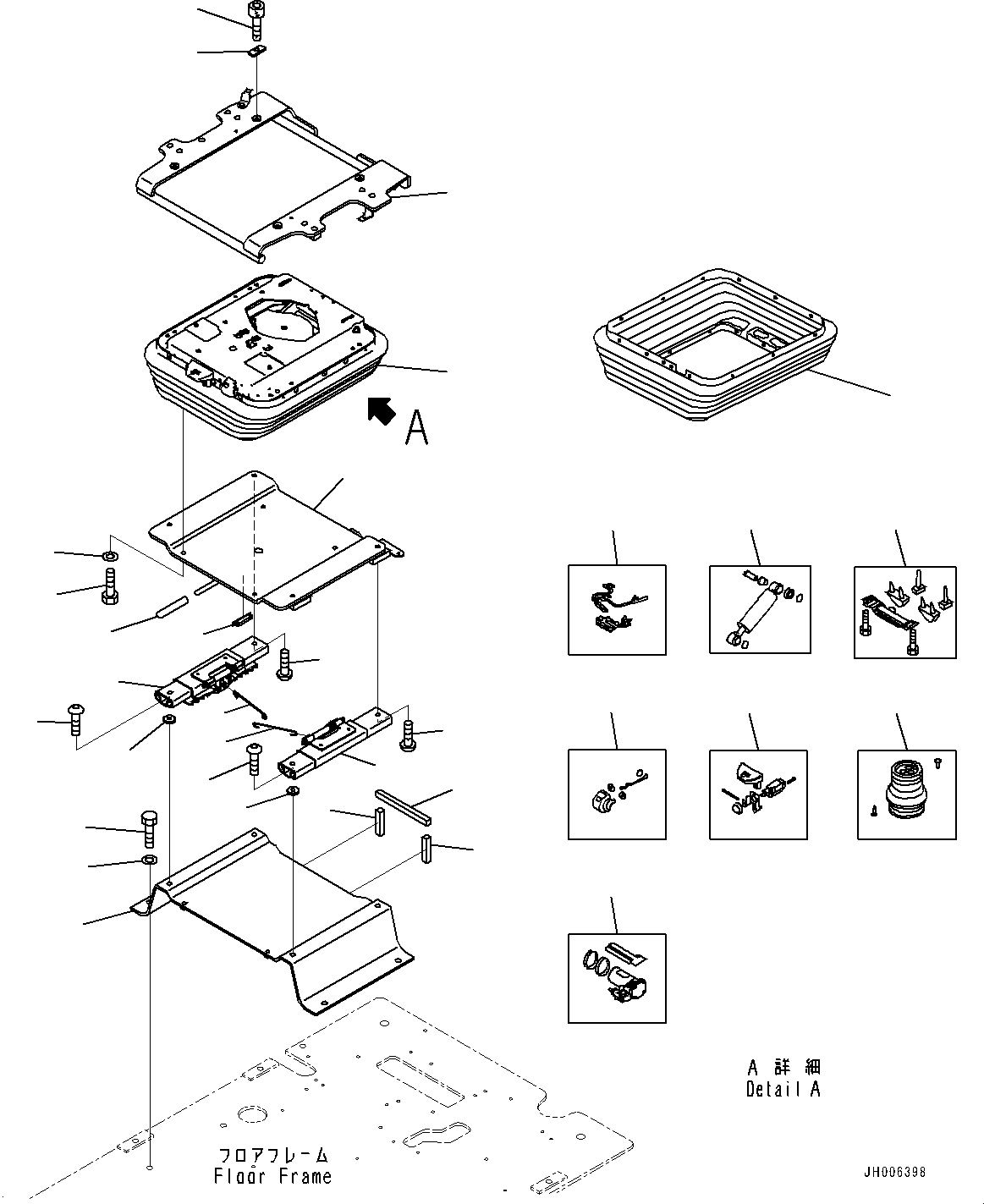 Up Stop and Bump Stop Kit AS203543 KOMATSU