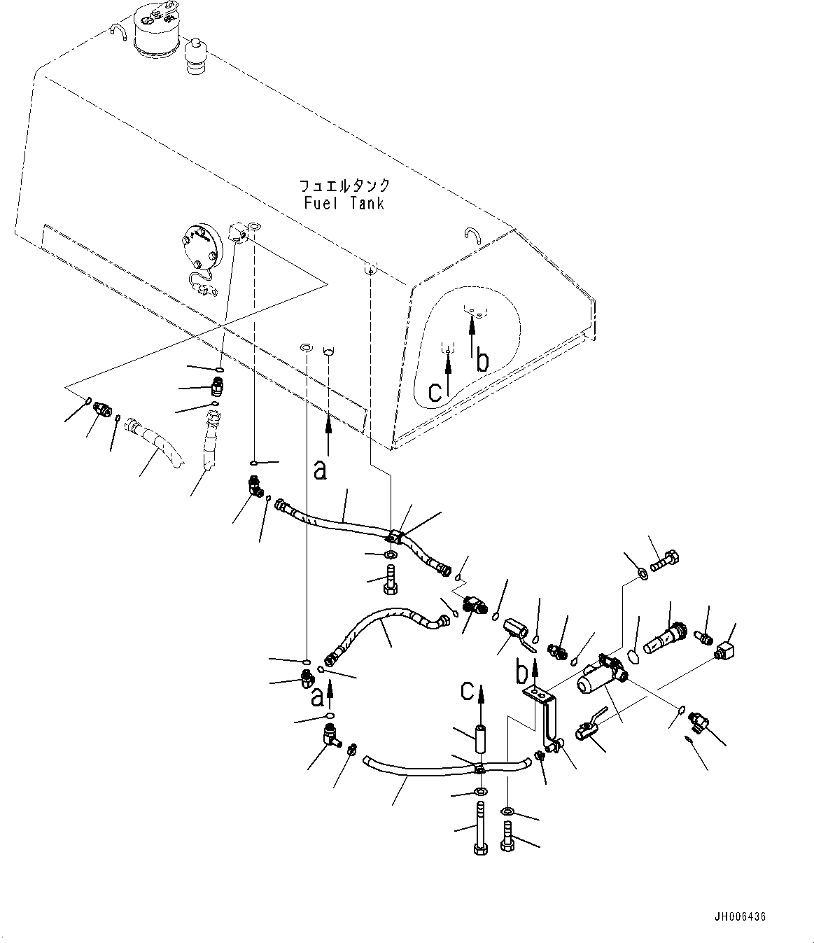 Hose(Fuel Piping,Water Separator,With Capture Basket and Multi Ripper) (154-04-71370) KOMATSU