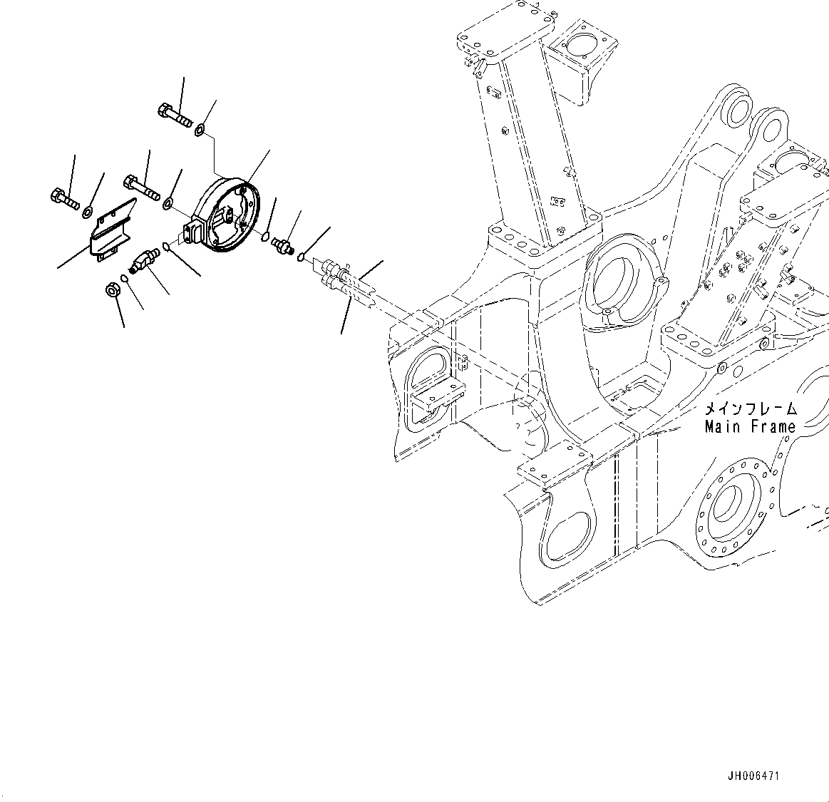 Hose(Dozer Blade Tilt Piping) (17M-61-53141) KOMATSU