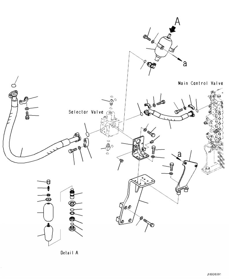 Tee(Breaker Adapter,Accumulator Related Parts,For Nippon Pneumatic Breaker Kit) (20U-Y14-7540) KOMATSU