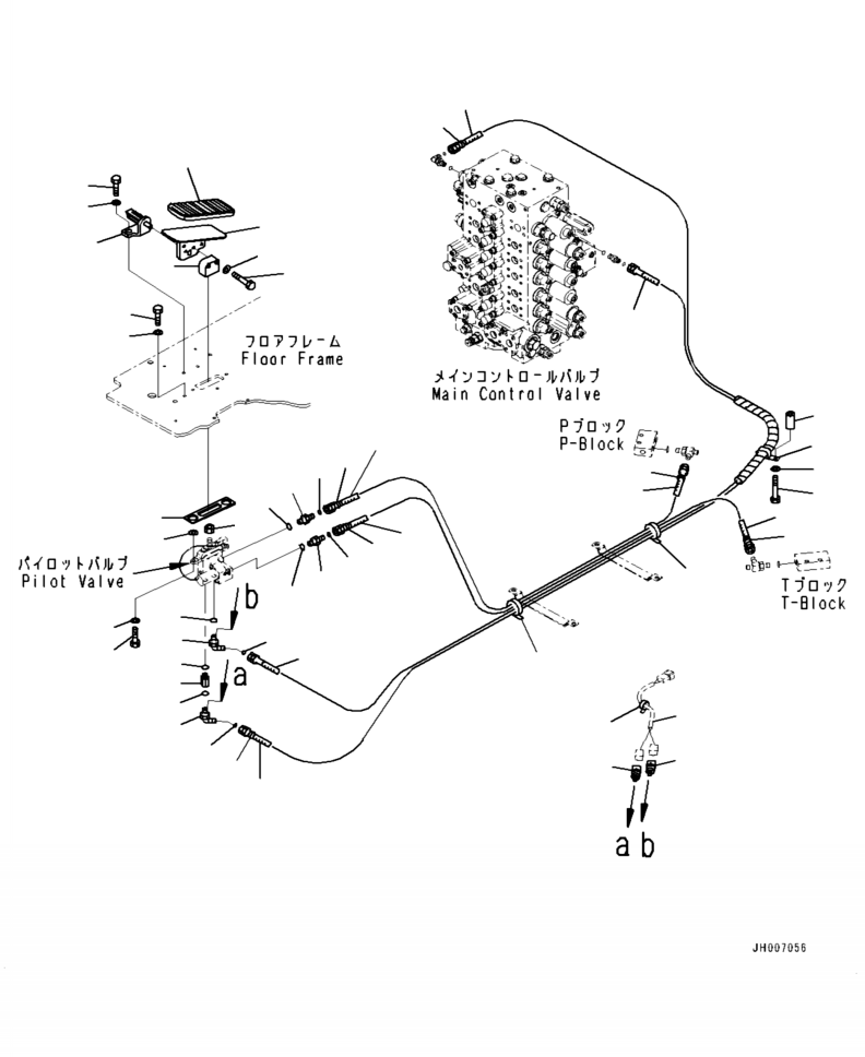 Wiring Harness(Cab,Floor, P, T Block,2-Additional Actuator Piping, Accumulator) (2A5-06-11650) KOMATSU
