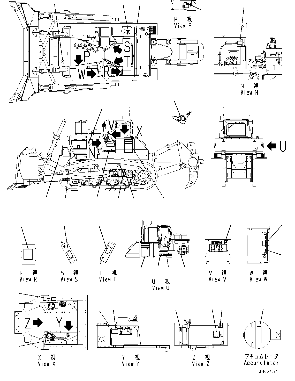 Табличка «Перед началом работы и движения» 09802-B0880 KOMATSU