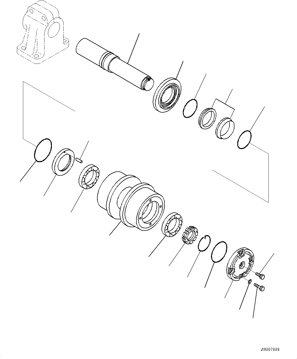 Carrier Roller Assembly 195-30-07160 KOMATSU