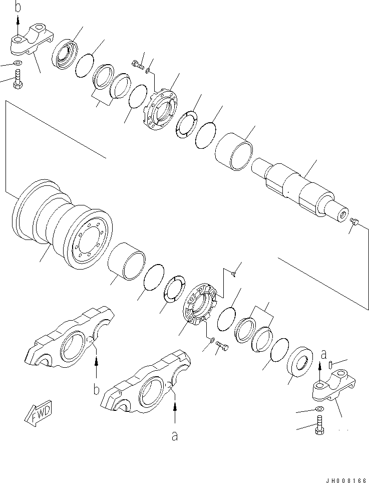 TRACK ROLLER AS 198-30-00641 KOMATSU