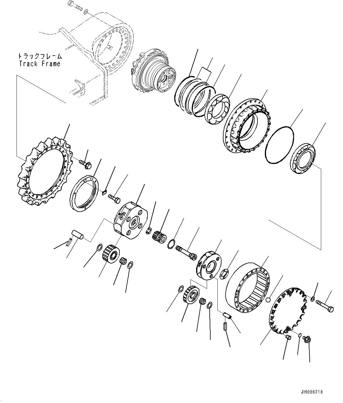 Бортовой редуктор в сборе (207-27-00880) KOMATSU
