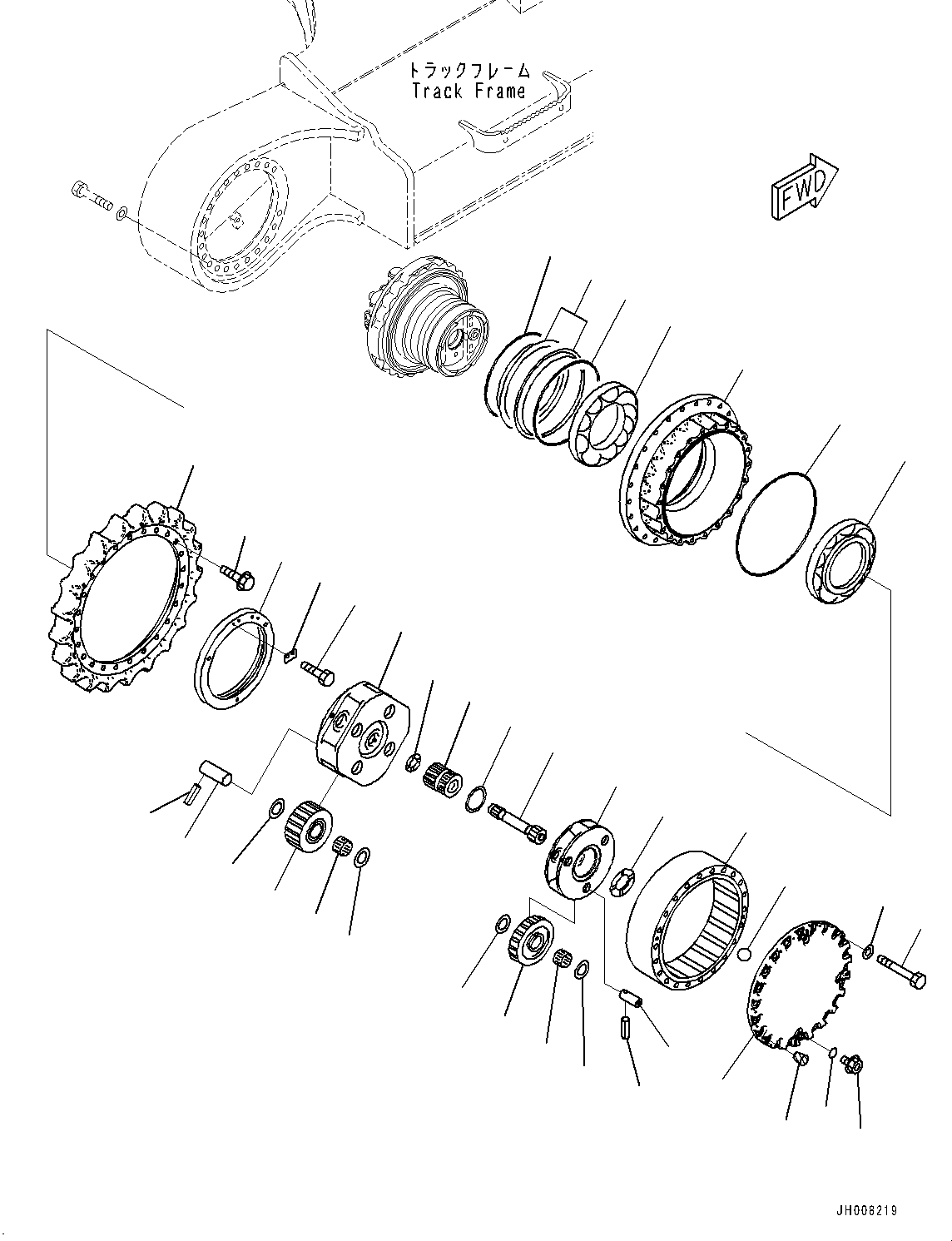Бортовой редуктор в сборе 207-27-00661 KOMATSU