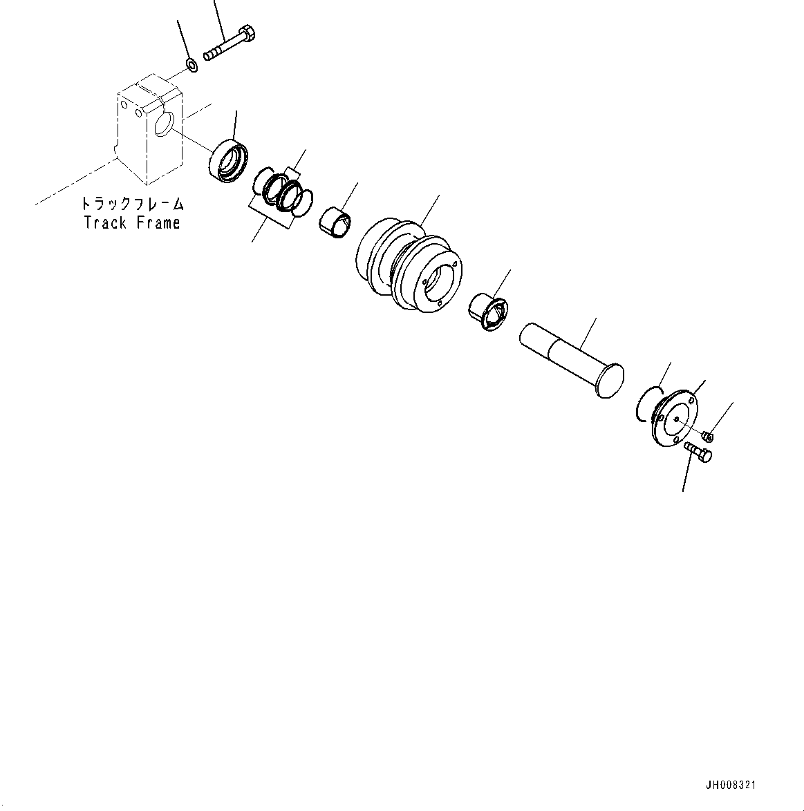 Carrier Roller Assembly 207-30-01151 KOMATSU