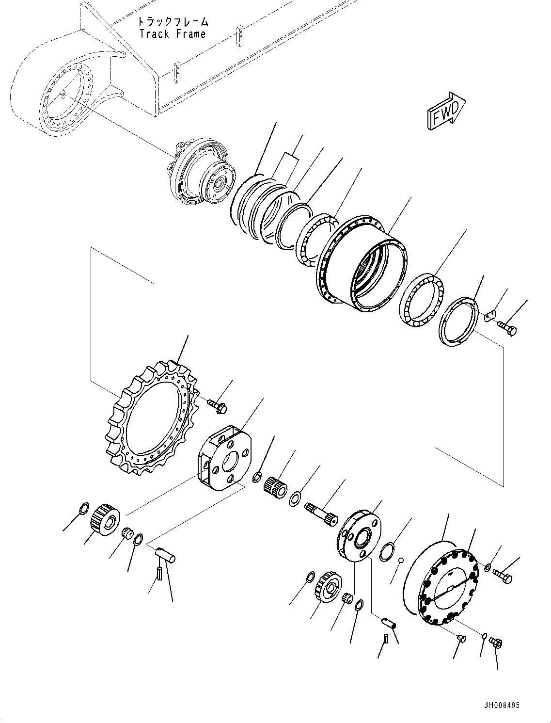 Бортовой редуктор в сборе 208-27-00460 KOMATSU