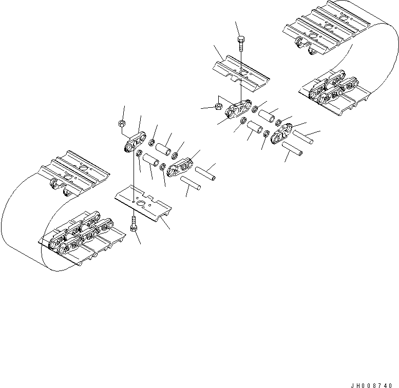 Башмак гусеницы в сборе 21M-32-01031 KOMATSU