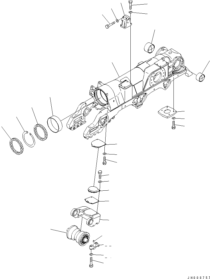 Track Frame Assembly 195-30-01811 KOMATSU