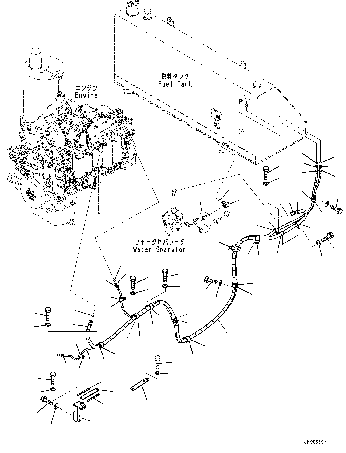 Шланг с торцевым уплотнением 02762-G0650 KOMATSU
