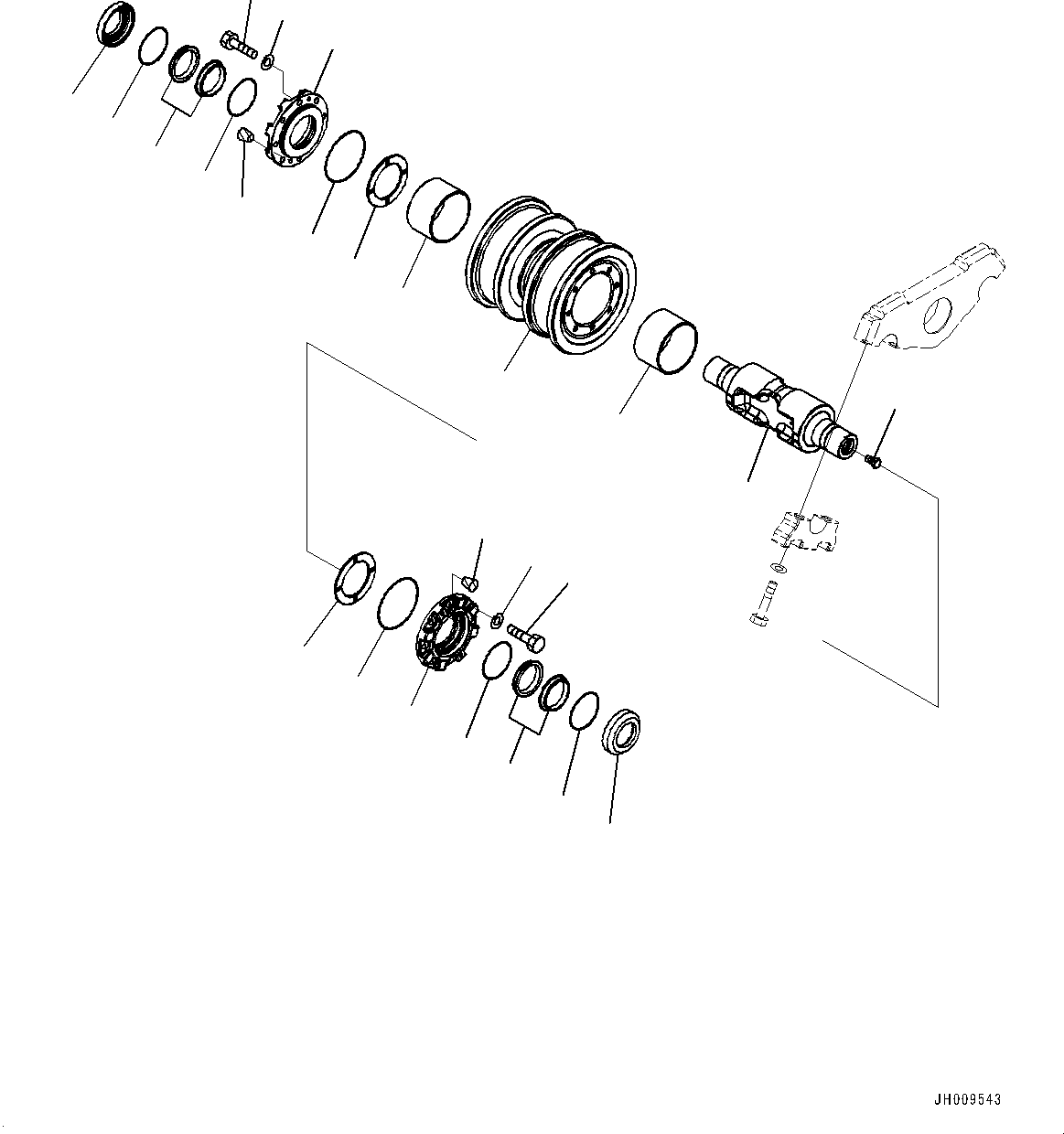 Опорный каток в сборе 17A-30-00183 KOMATSU