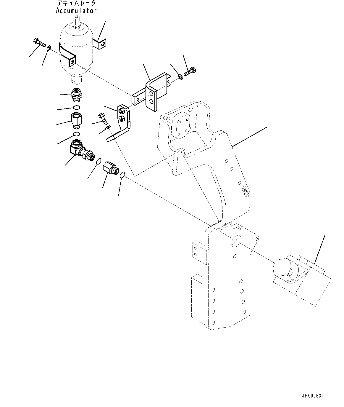 Block(Actuator Piping,Selector Valve) (702-21-11950) KOMATSU
