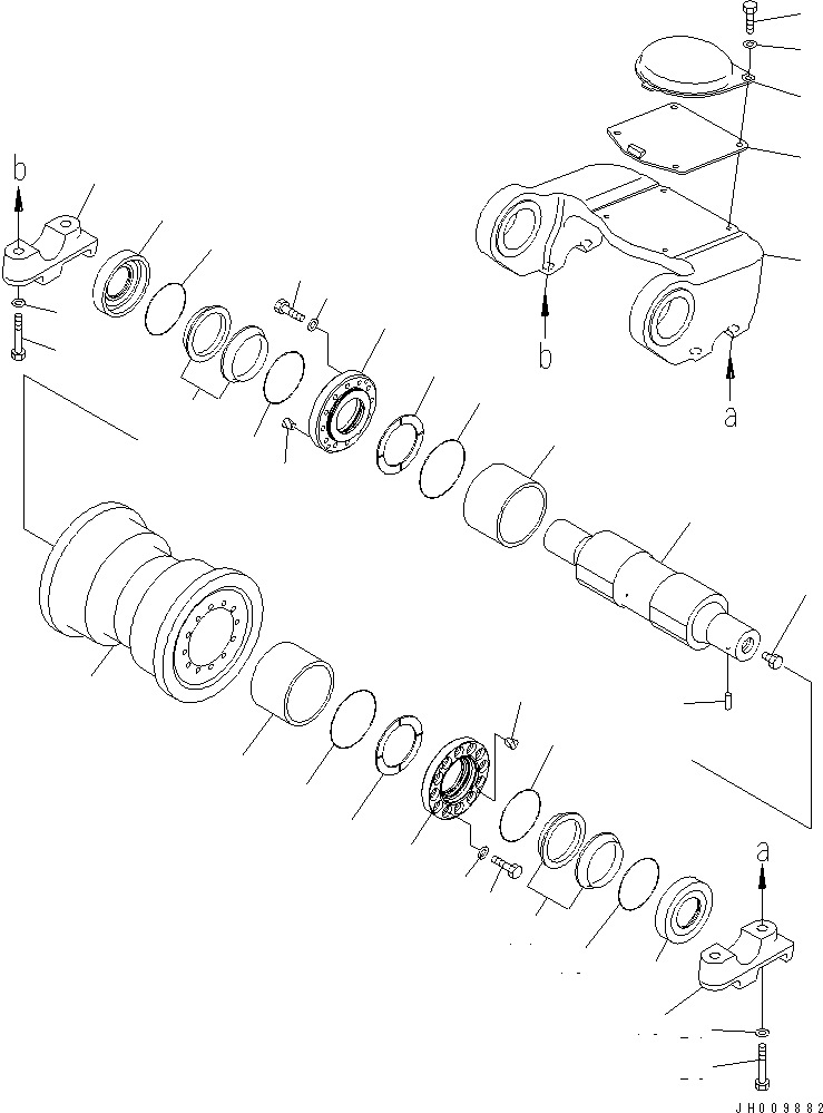 Опорный каток в сборе 195-30-01416 KOMATSU