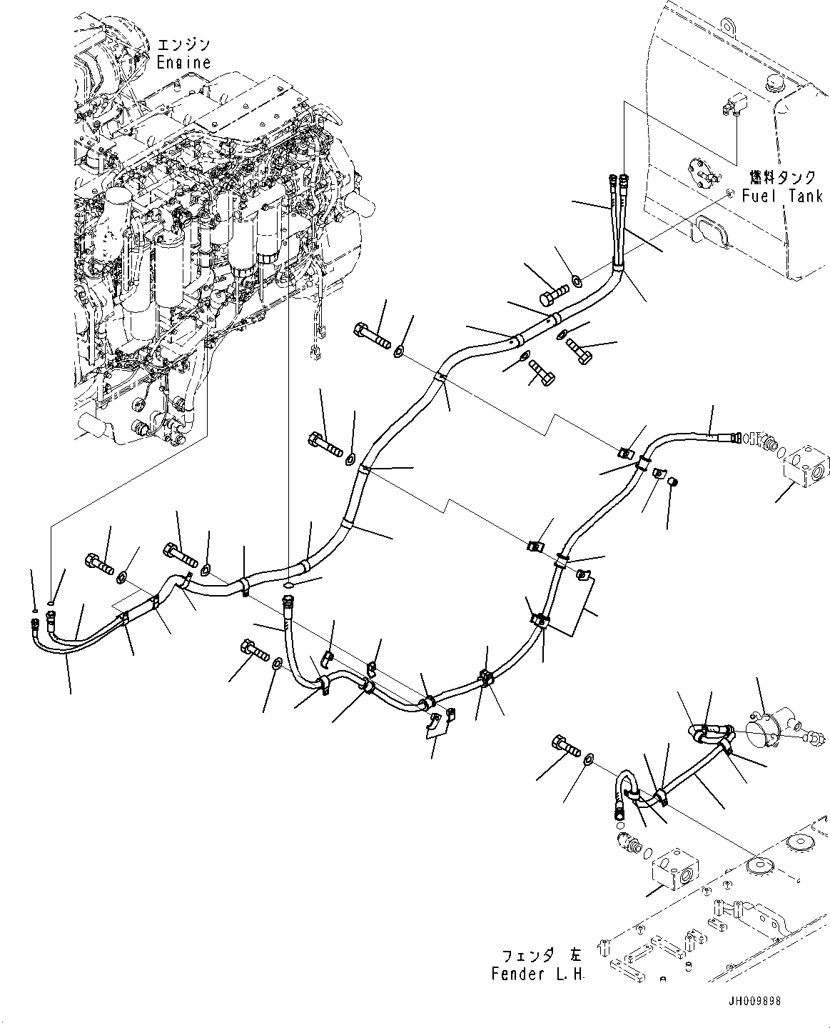 Шланг с торцевым уплотнением 02762-10443 KOMATSU