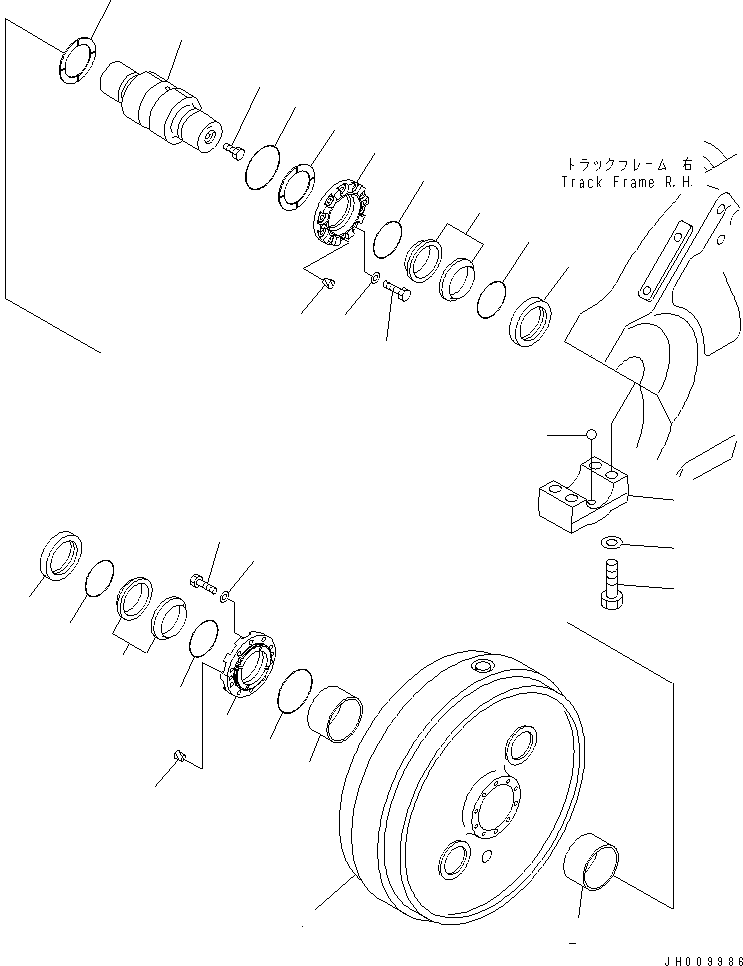 Направляющее колесо в сборе 195-30-01432 KOMATSU